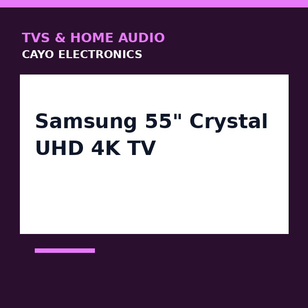 Samsung 55" Crystal UHD 4K TV