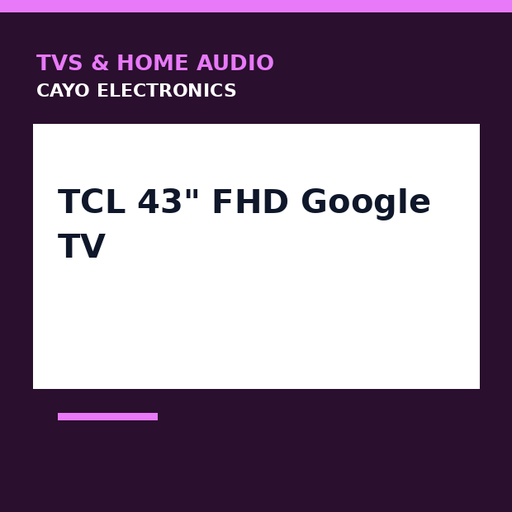 [CE-0170] TCL 43" FHD Google TV